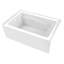 Baignoire alcôve en acrylique 54 pouces avec drain à gauche Aqua Eden VTAM5436L22T Kingston Brass, blanc brillant-95483457