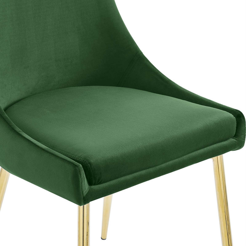Modway Viscount Performance Velvet Dining Chairs, Green