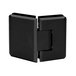 FHC PRES90MB Preston 90 Degree Glass-To-Glass Hinge, Brass Material, Beveled Profile, 3/8" to 1/2" Glass Thickness, Matte Black Finish