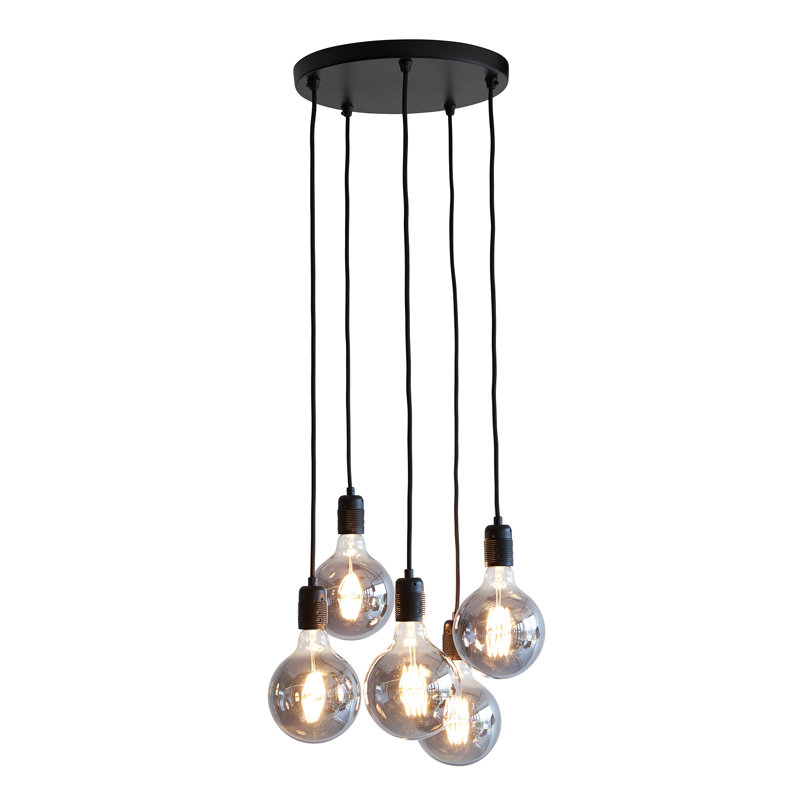 Phinney 5 - Light Black Cluster Pendant