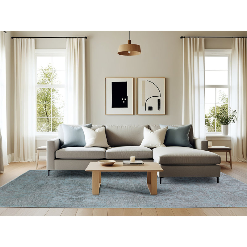 Geometric Indoor Rug, Rectangle 6' x 9'