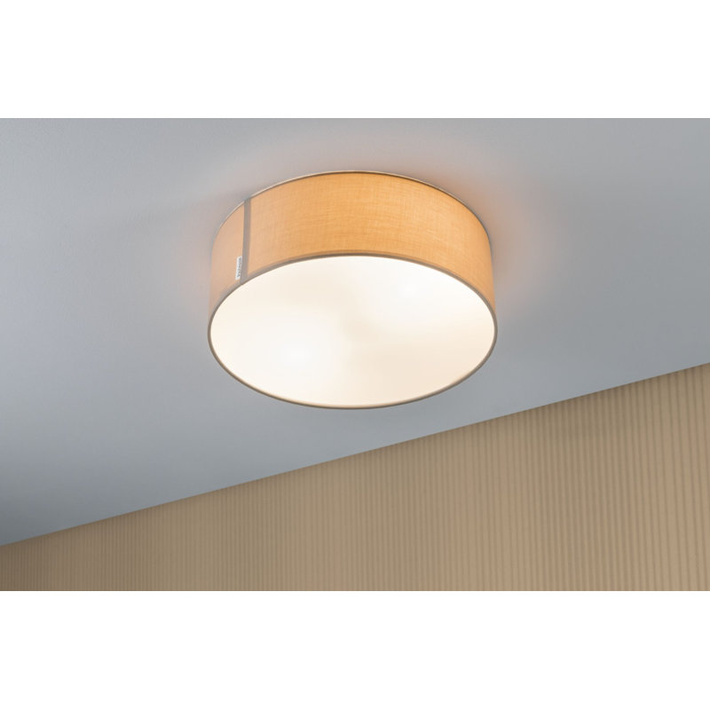 Delilah Fabric Flush Mount, Beige