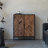38” Two-Door Metal Storage And Accent Cabinet,Black
