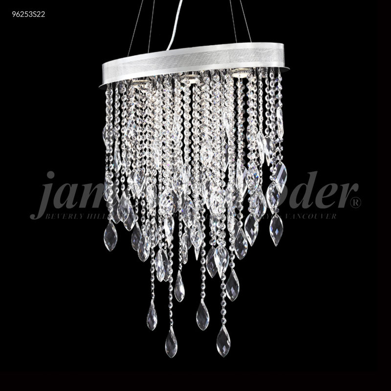 Sculptured Crystal Leaf 3 - Light Chandelier, Imperial