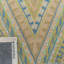 Tapis beige / vert / bleu crocheté à la main Adera-19263011