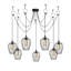 Luminaire suspendu géométrique à 7 lumières