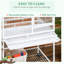 Cage à perroquet de 55 po, acier blanc, crochets d'assimilation, perchoirs, gobelets à nourriture, support roulant pour volière de tourtereaux, perroquets