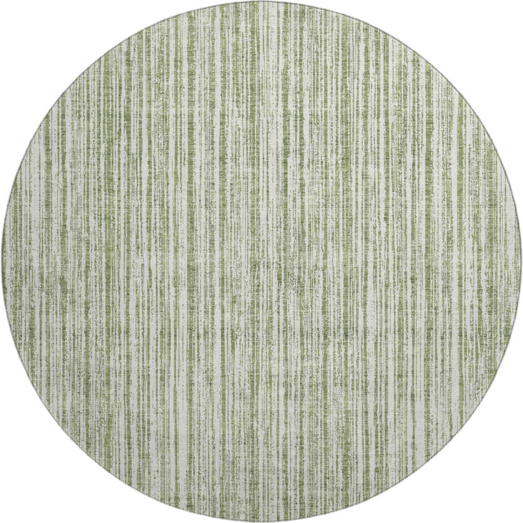 Premium Machine Washable Prisco Green Rug