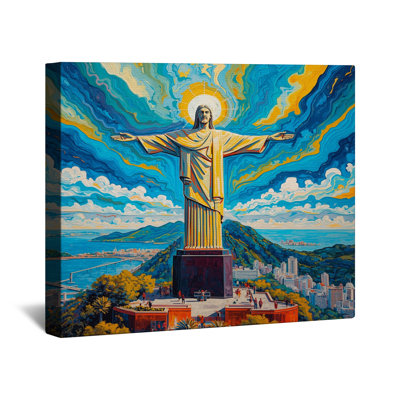 Christ The Redeemer Statue Canvas Gallery Wrap in Many Sizes