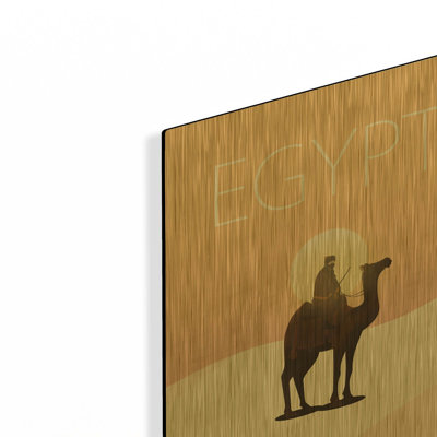 «Égypte» par Omar Escalante, art mural en métal doré, 12 po x 16 po