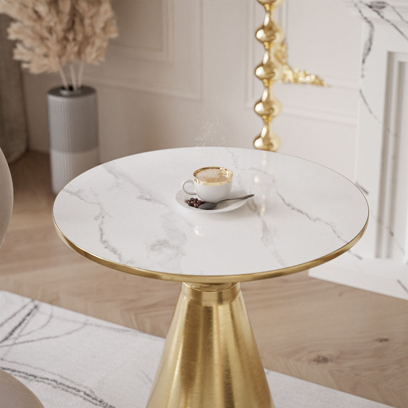 Coffee Table, White glossy marble