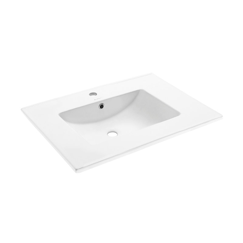 30" White Ceramic Vanity Sink Top
