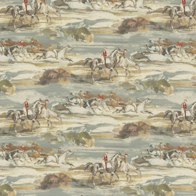 Icons Morning Gallop 100% Linen Fabric