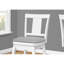 Tabouret de bar, ensemble de 2, pivotant, hauteur de comptoir, cuisine, bois blanc, aspect cuir gris, transitionnel