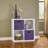4 Cube Storage Shelf Organizer Bookshelf With Back Panel, Easy Assembly, Wood,