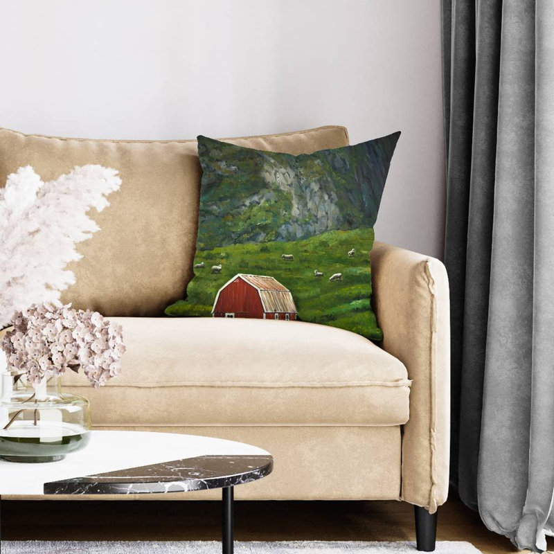 Life in the countryside - 20"x20" Throw pillow - Poly twill - Print on demand