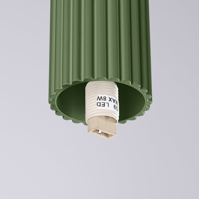 Halo Aluminium Flush Mount, Olive Green