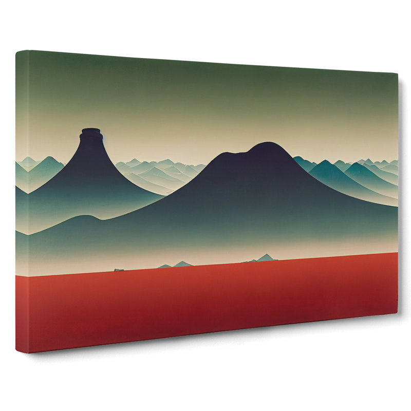 Gentle Abstract Mountains - Wrapped Canvas, 50cm H x 76cm W x 3cm D