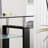 Modern Console Table with 2-Tier Storage Shelf, 47.24" Tempered Glass Top and Stainless Steel Legs, Entryway Table for Hallway, Living Room, and Behind Sofa-426106219