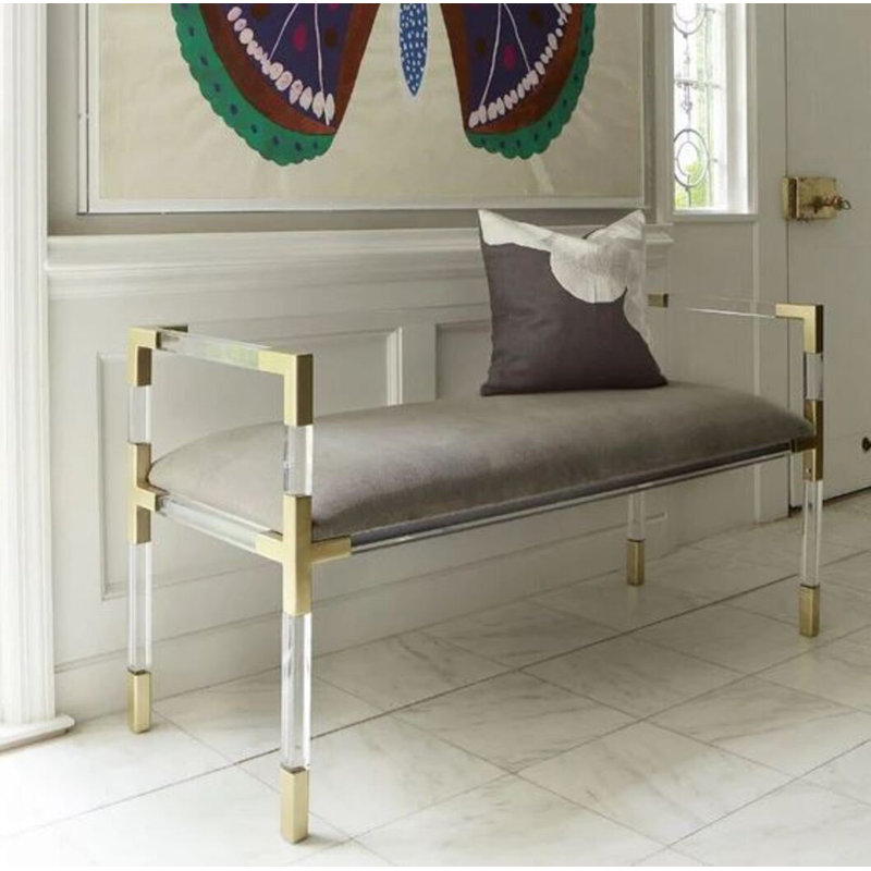 Velvet Upholstered Bench