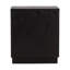 Humphreys 3-Drawer Pine Wood Nightstand, Black