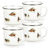 Set of 4 Fishing Fly Grande Mugs