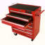 Chariot à outils multifonctionnel avec 7 roulettes - Rouge-121650036