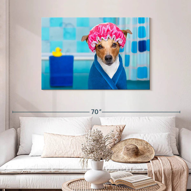 Ketti Terrier In A Shower Cap