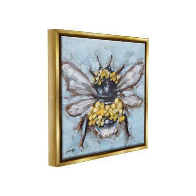 «Abstract Bee With Flowers» par Sara G., motifs sur toile