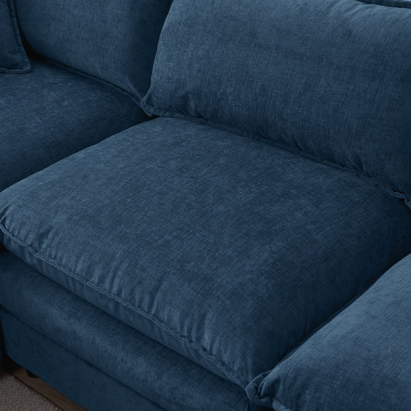 Canapé modulaire de 105 po, Bleu
