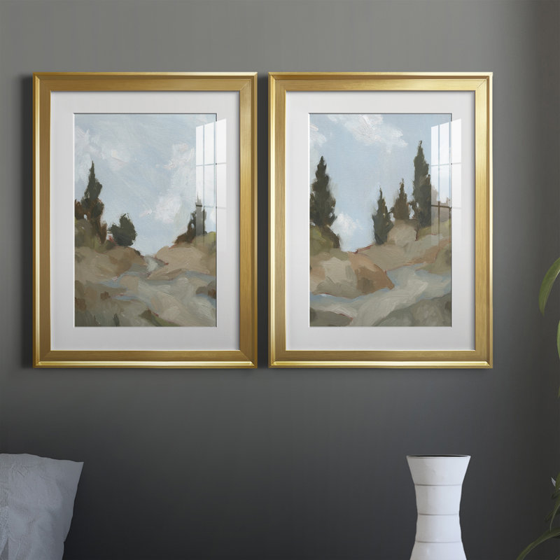 Impression sur toile encadrée de qualité supérieure - prêt à accrocher, Or, H 42,5 po x l 30,5 po x P 1 po