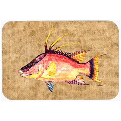 Caroline's Treasures Hog Snapper Glass Cutting Board