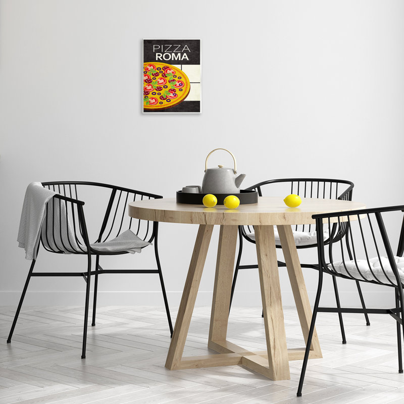 Plaque murale de cuisine classique Pizza Roma, design par Kim Allen