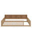 Lit simple au sol avec armoires et ports USB-470785774