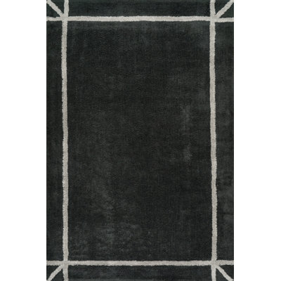Bordered Hand-Woven Rug