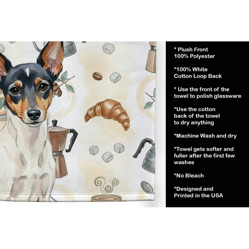 Serviette de cuisine Coffee Bar, Fox-terrier jouet