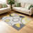 Abstract Circles Grey Yellow carpet-easy to clean, machine-washable, soft and comfortable; suitable for door mats, kitchens, living rooms, bedrooms, corridors, and laundry areas. Easy to clean, durable carpet for home decoration.-129132160