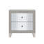 Sliverfluff Mirrored & Finish Nightstand with Spacious Drawers and Elegant Design for Modern Bedrooms
