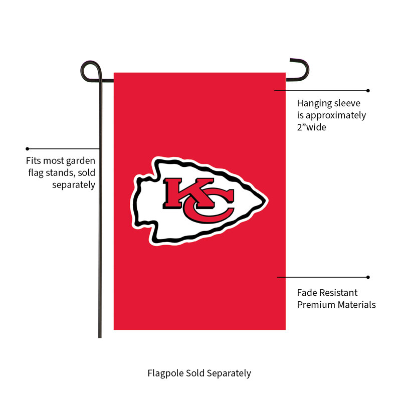 Drapeau de jardin Kansas City Chiefs 