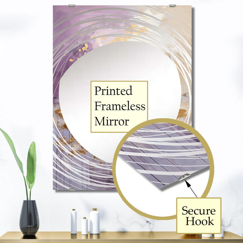 Décoration murale Crannell - Miroir de paysages abstraits MIR140645, 40 po x 30 po
