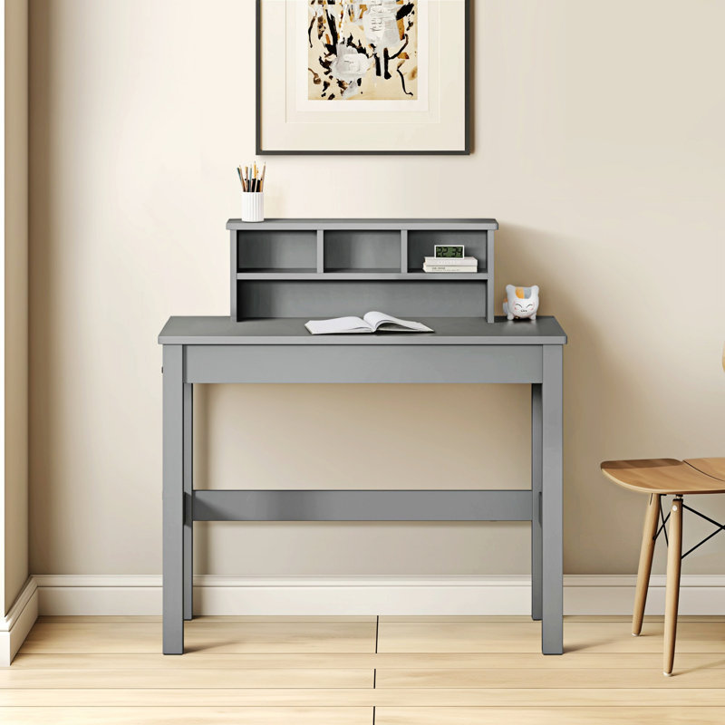 Bureau d'écriture en bois avec huche intégrée