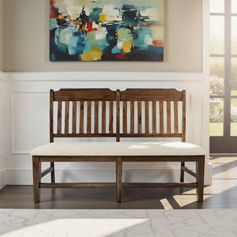 Alisher Polyester Blend Upholstered Bench