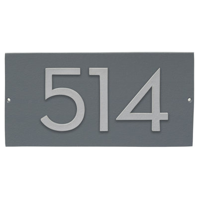 Plaque d’adresse murale flottante linéaire