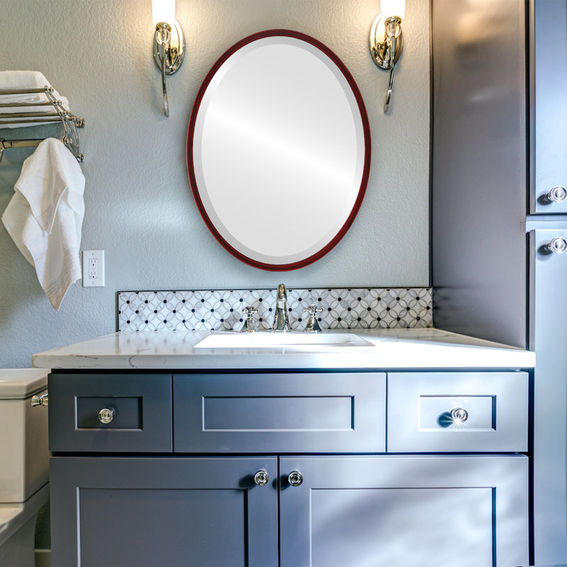 Miroir biseauté Javion, H 21,12 po x l 25,12 po, Cerise noir