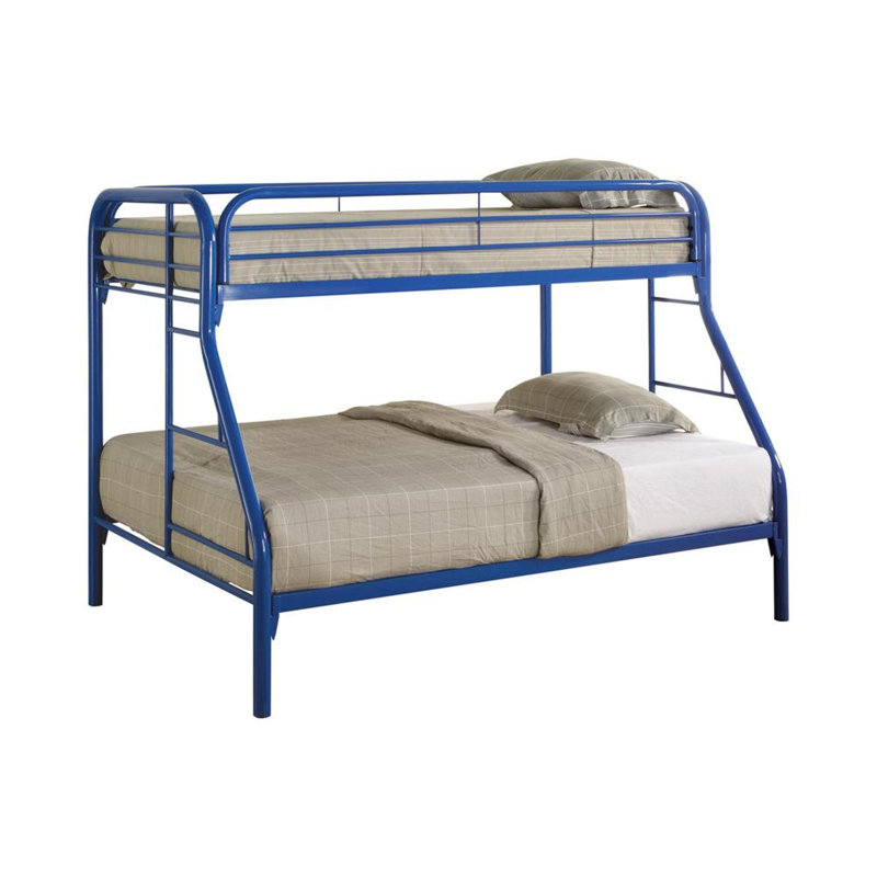 Lit plateforme superposé Armrong, Simple sur double, Bleu