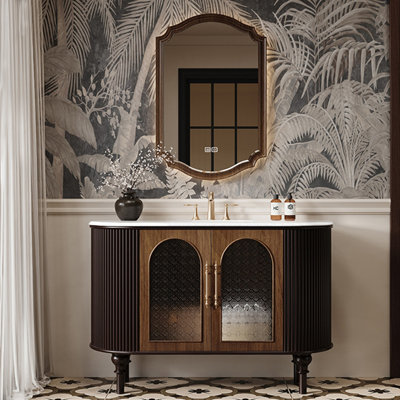 Meuble-lavabo de style rétro américain