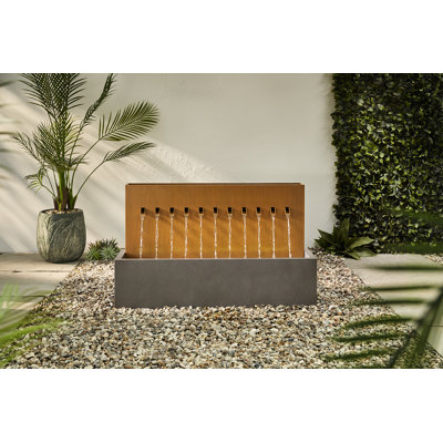 Metal Fountain with Lights