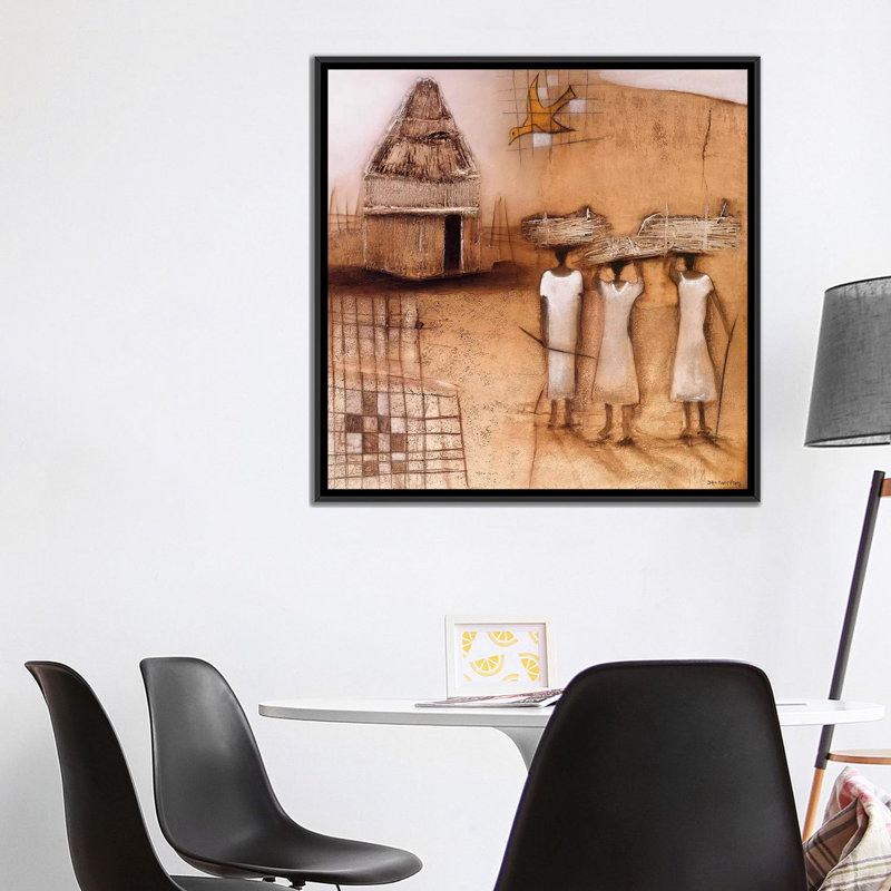 « harvest time i », reproduction d’impression sur toile, H 18 po x l 18 po x P 1,5 po, Toile avec cadre noir, Pas de tapis