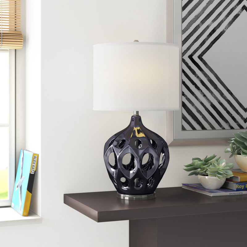 Lampe de table 29 po Faticanti, Bleu marine
