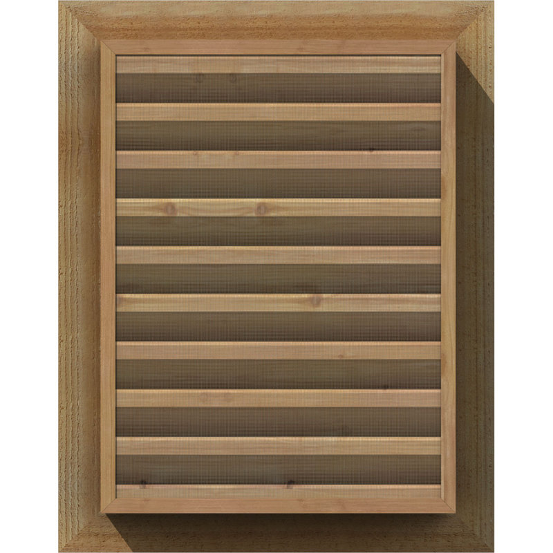 Évent vertical à pignon vertical en bois, H 23 po x l 21 po (OB : H 18 po x l 16 po)